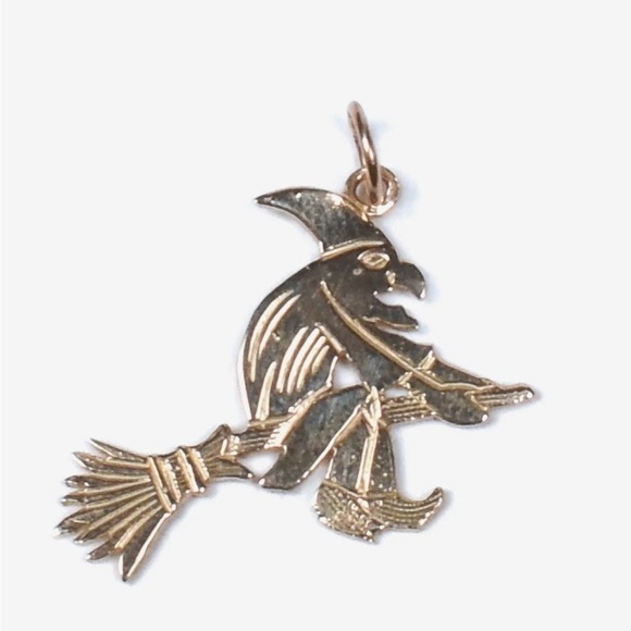 Jewelry - Witchy Witch - 14k Yellow Gold Charm